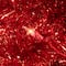 Pre-Lit Red Tinsel Artificial Christmas Tree, Clear Lights
